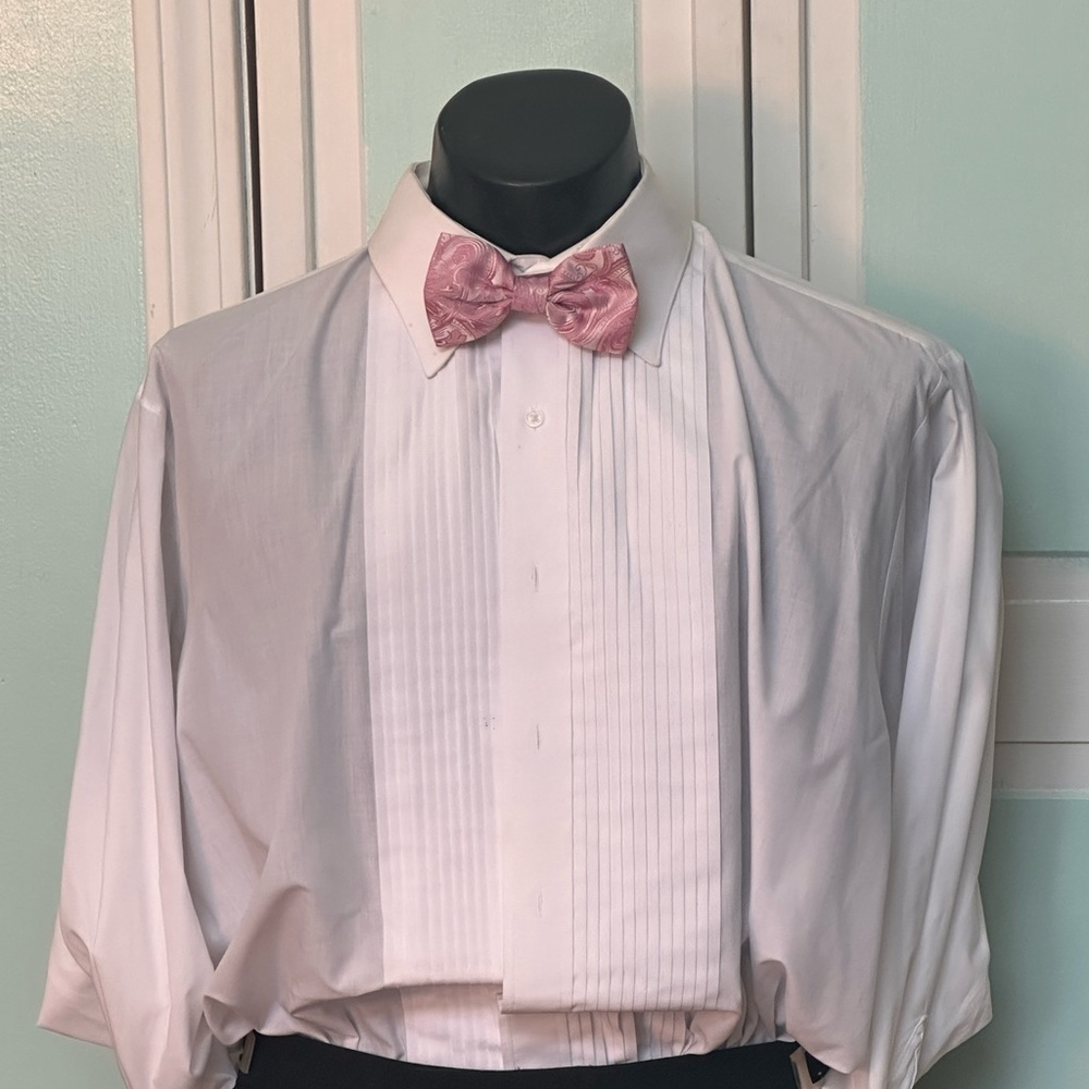 Rose Petal Pink Mauve Bowtie Bow Tie Wedding Prom Tuxedo Tapestry Paisley